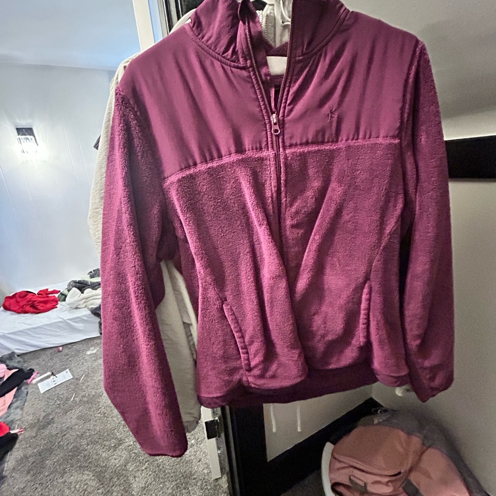 Danskin Now Women's Plum Teddy Jacket